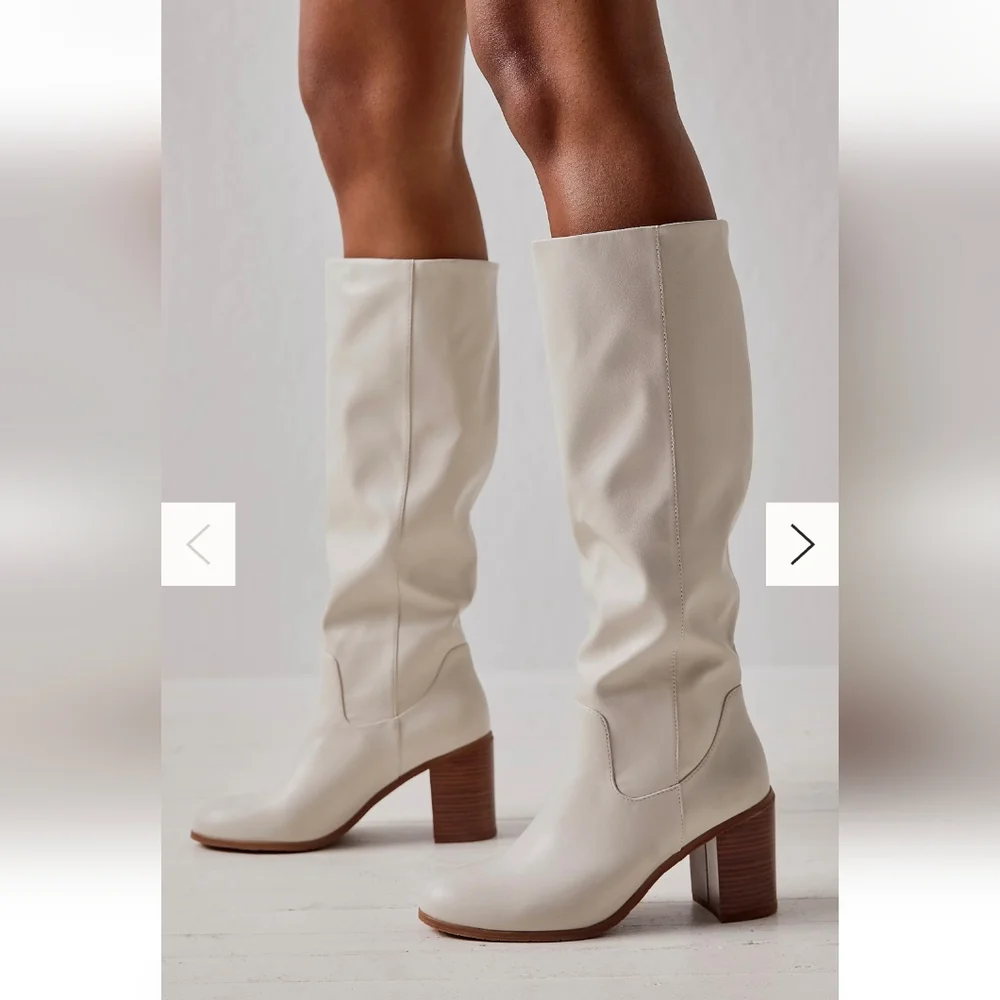 Free People Slouchy Vegan Leather Boot - Picture 1 of 14